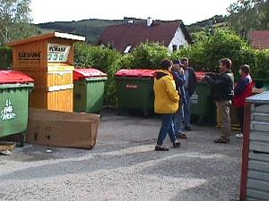 Aufstellung der Container